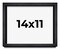 14x11 Shadow Box 1" Depth Black Picture Frame - UV Acrylic, Backing, Hanging Hardware
